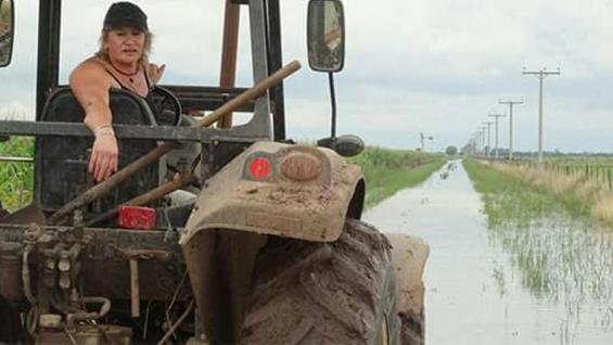 Ana Pronotti, la productora de Porteña afectada por las inundaciones (Foto publicada por La Nación)