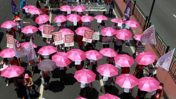 FILIPINAS. Las marchas por el Día del Trabajador (AP). FILIPINAS. Las marchas por el Día del Trabajador (AP).